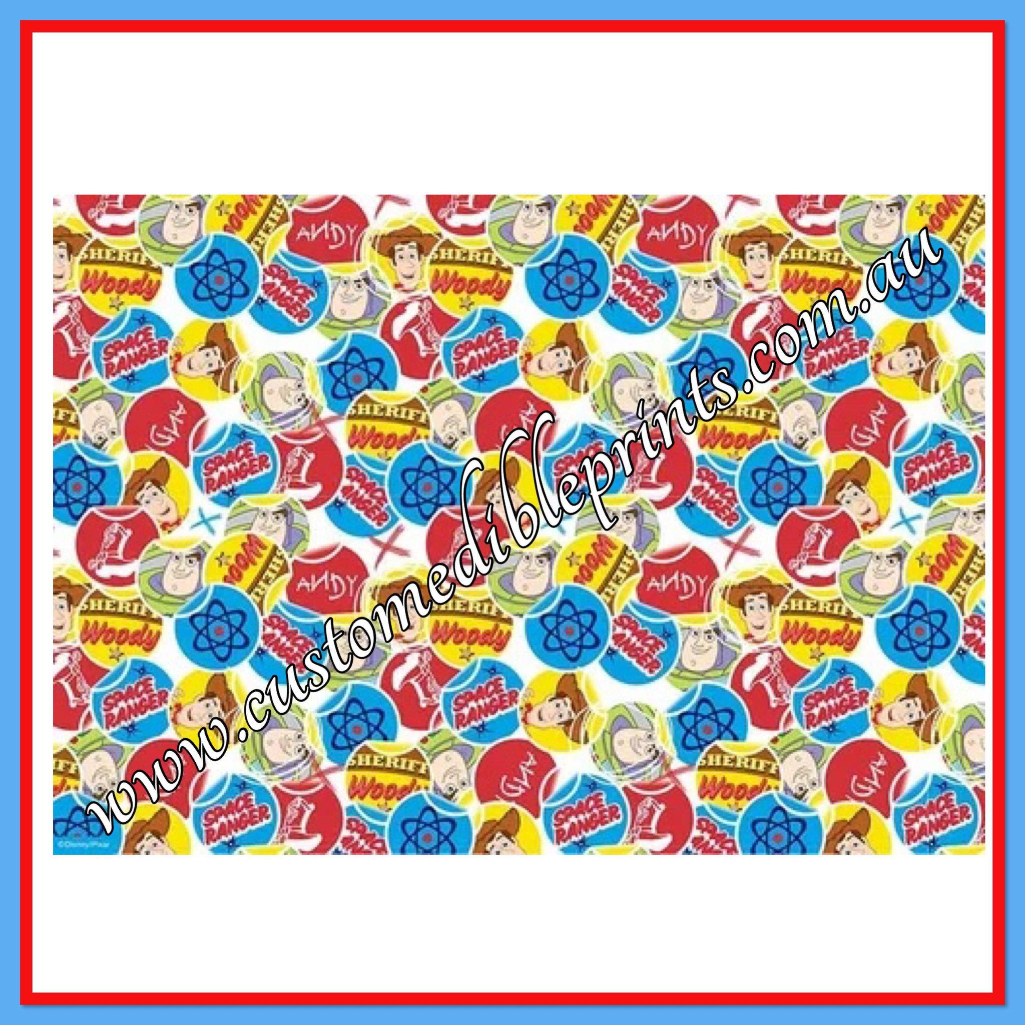 TOY STORY PATTERN SHEET A4 EDIBLE IMAGE CUSTOM EDIBLE PRINTS