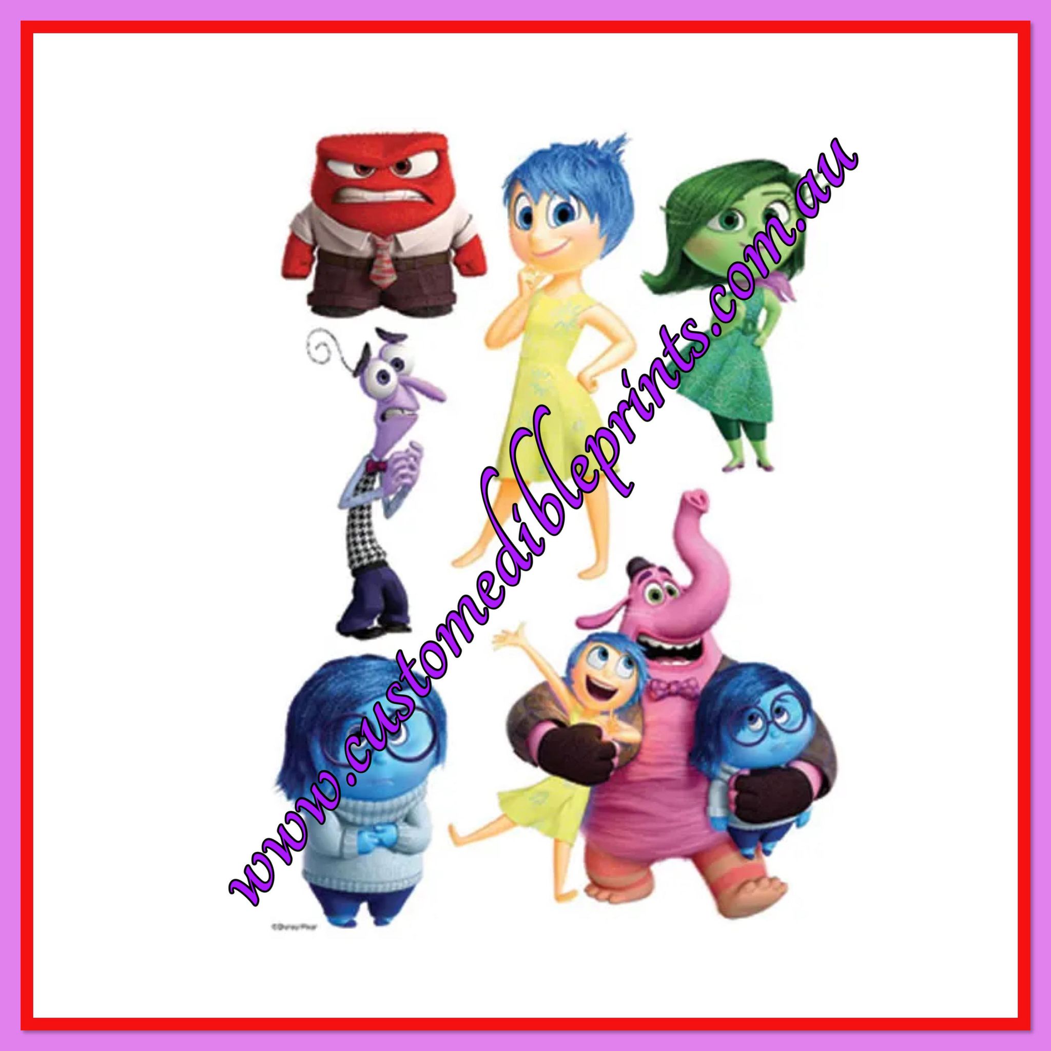 INSIDE OUT CHARACTER SHEET EDIBLE IMAGE CUSTOM EDIBLE PRINTS INSIDE OUT CHARACTER SHEET EDIBLE IMAGE CUSTOM EDIBLE PRINTS
